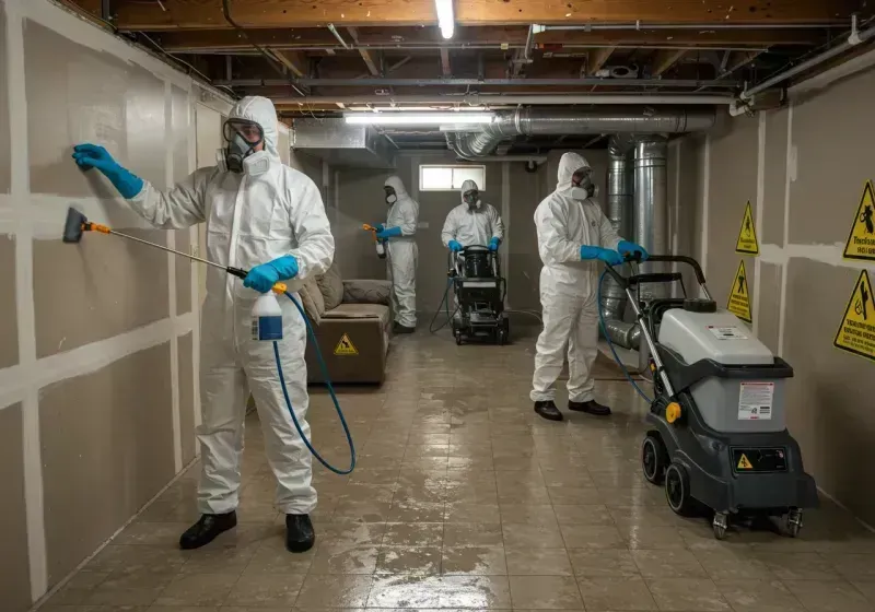 Basement Moisture Removal and Structural Drying process in Appleton, MN